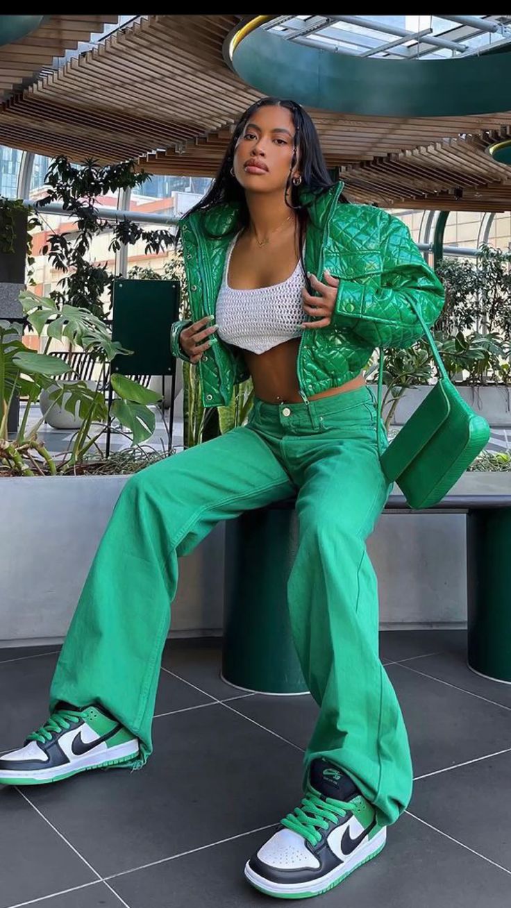 Green Pants with Green Jacket